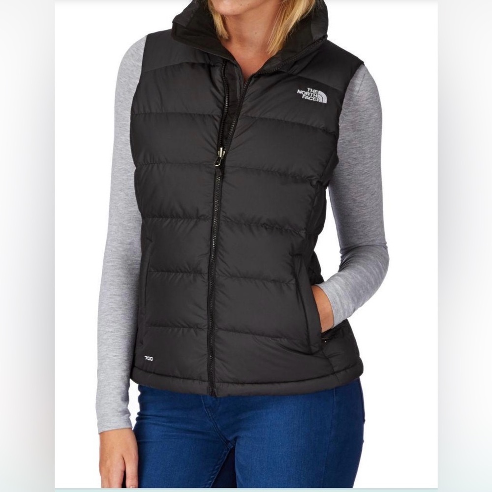 The North Face 700 Puffer Vest Black Outdoor Insulated Small Womens